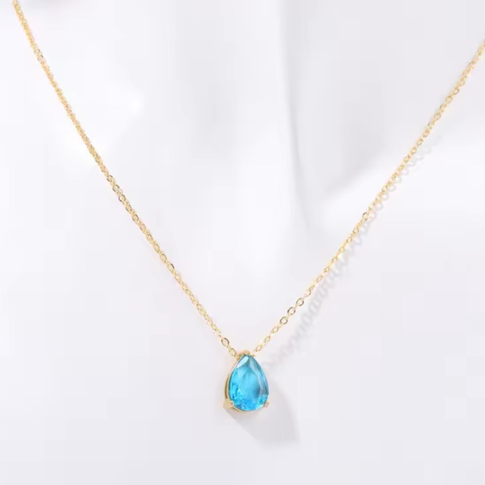 18k Gold Plated December Birthday Necklace